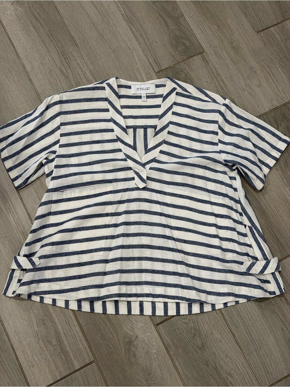Derek Lam 10 Crosby Linen Blouse Shirt Womens Size 8 Oversize